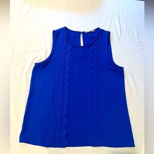 Bright Blue Sleeveless Blouse